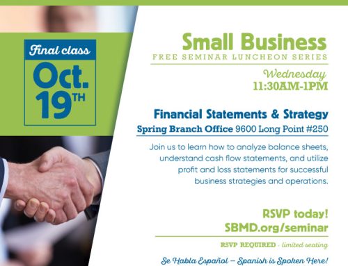 Small Business Free Seminar Luncheon Series: Financial Statements & Strategy, Oct. 19